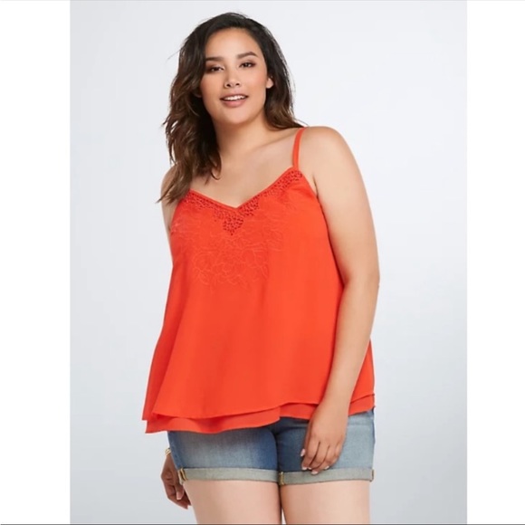 torrid Tops - Torrid Floral Cutout Tank Top